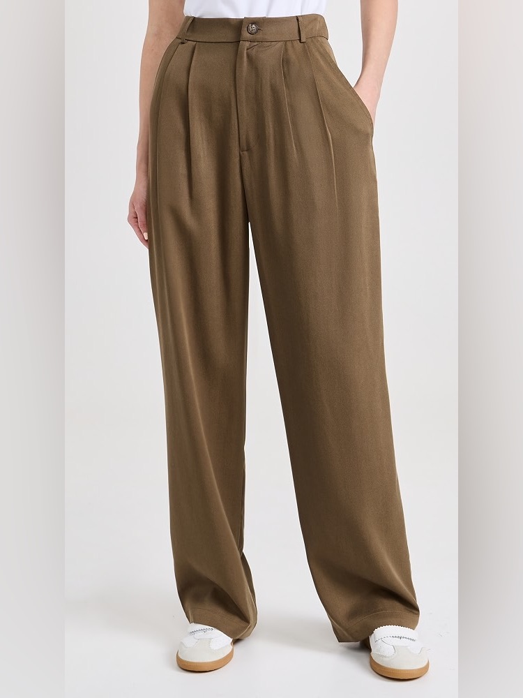 Reformation Brown High-Waist Trousers